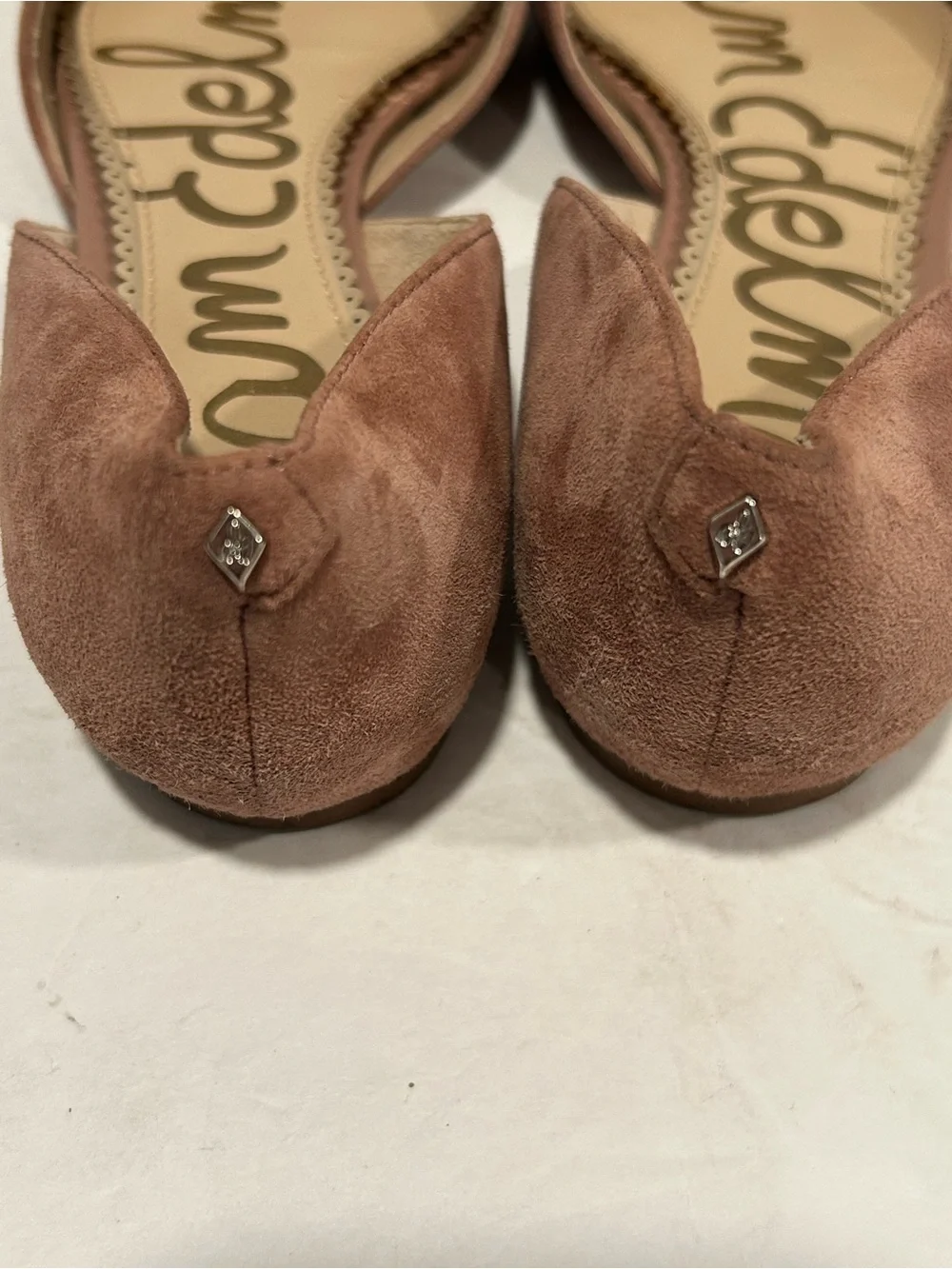 Sam Edelman Suede d'Orsay Pointed Toe Flats Dusty Rose Size 7 Coquette Preppy